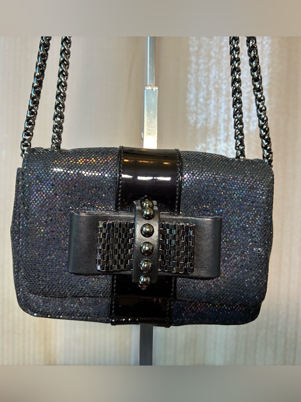 Christian Louboutin Sweet Charity Glitter Chain Crossbody